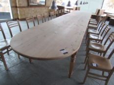 French style long farmhouse table 5.82m x 1.08m