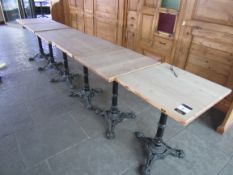 6 Square bistro tables