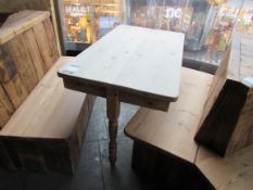 Pine booth table 120 x 69cm