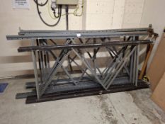 Qty of dissembled racking consisting of; 7 uprights & 18 crossbeams