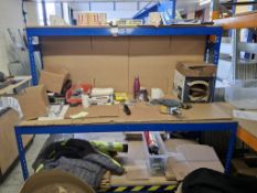 Workbench with raised shelf 6ft x 770mm