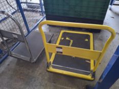 2 mobile trolleys & 2 sack trucks