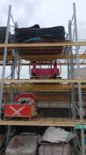 Contents of bay to include 2 COSHH cabinets, 2 board trolleys, pallet containing approx 15 sound bar
