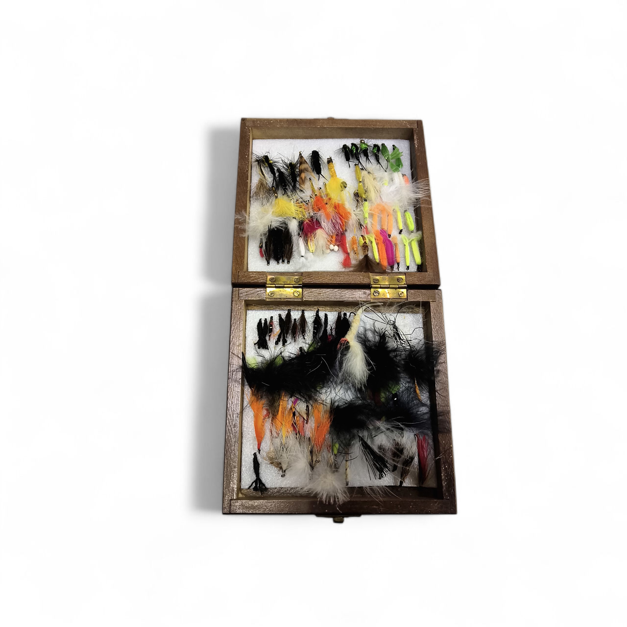 Two Vintage Double Boxes, one with nearly 300 trout and salmon lures, the other with over 100 game