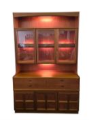 Nathan Squares Range of Parker Knoll Mid-Century Teak Display Cabinet, retaining its original