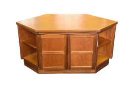 Nathan Squares Range of Parker Knoll Teak Corner Hi-Fi / Television Cabinet, Vintage teak corner