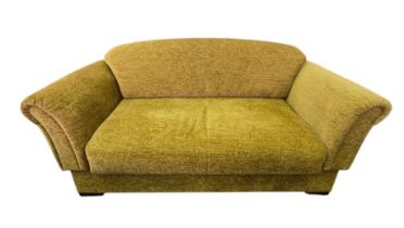 Parker Knoll Paisley Upholstered Two-Seater Sofa Bed / Day Bed, the shaped back and scrolling arms