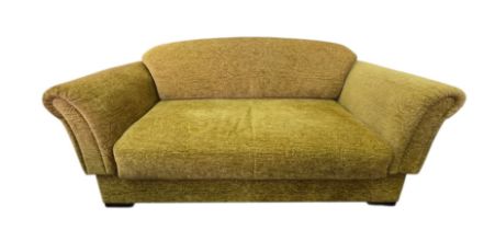 Parker Knoll Paisley Upholstered Two-Seater Sofa Bed / Day Bed, the shaped back and scrolling arms