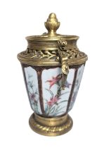 A Chinese / French Louis XVI-Style Ormolu-Mounted Famille Rose Censer (Cassolette) Qing dynasty