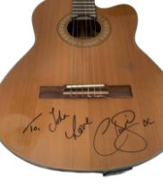 Claire Richards from (STEPS) her Own Washburn Electro-Classical Guitar. Personally signed A Washburn
