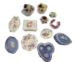 A mixed collection of decorative and collectable ceramics, comprising a Coalport bone china