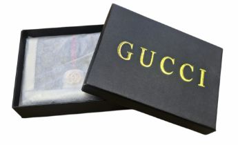 Gucci style GG monogram zip purse with box, Compact zip-around purse in a GG monogram pattern with