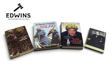 Signed political and Related Books to include Lord Home, Edward Heath "Sailing", Patrick Lichfield