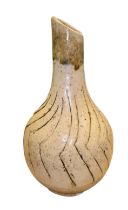 Hubert Corbett, Sutherland Pottery, a studio pottery stoneware vase, of asymmetric bottle form
