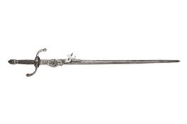 Combined sword with wheel-lock and barrel | Europe, European