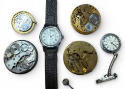 Horolgy, for parts or restoration - an American drum safety pinion movement, signed Lever Brothers