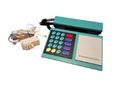 A vintage 1980s Bang & Olufsen Beocom telephone, dated 1986, serial number 1696323