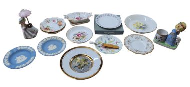 A Royal Crown Derby Posies shaped rectangular trinket dish;  another, shaped oval; a Royal Crown