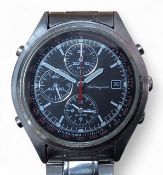 A gentleman's Seiko Chronograph Alarm 7, ser. no. 051030 wristwatch, quartz movement, round white