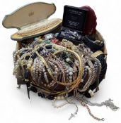 Costume jewellery - a Lotus two row faux pearl necklace, boxed; a Charmology amethyst bracelet; a