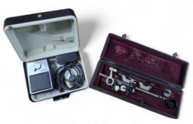 A MAHO No.60L Planimeter drafting tool, in original fitted velvet lined case; a vintage Remington