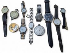 An Oris silver plated slim open faced pocket watch, Swiss Oris 652 KIF seven jewel antishock