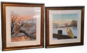 Ricard Whittlestone (Derbyshire Artist) by and after, Winter Glow, coloured print, signed in pencil,