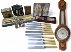 Boxes and objects - a Conway Super Flash box camera; a Sheffield Savings Bank money box in the