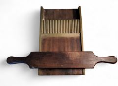 Pharmaceutical Interest - a 19th century brass-mounted mahogany and marble pill machine, by S Maw