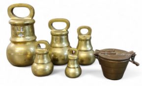 A set of  19th century bronze 