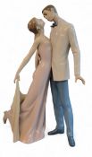 A Lladro figure group, Happy Anniversary, 32.5cm high, printed mark, boxed