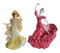 A Royal Doulton figure, Flowers of Love, Primrose, HN3710;  a Coalport figure, A Passion for