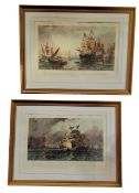 David Law, by,  Sir Oswald Brierly, after, a pair, 19th century coloured engravings, The Spanish