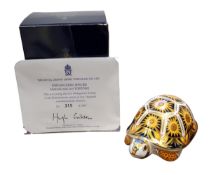 A Royal Crown Derby paperweight, Endangered Species, commissioned by Sinclairs, Madagascan Tortoise,