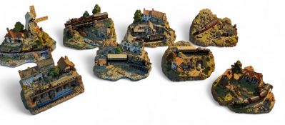 Danbury Mint Danbury Mint Country Lines Collection , by Jane Hart, The Arrival of the 4.45;  others,