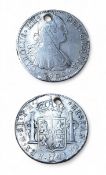MEXICO. NEW SPAIN, Charles IV, 1788-1808 Silver 8 Reales, 1807, Mexican mint. Obv: CAROLUS ·