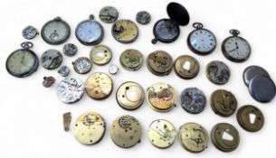 Horolgy, for parts or restoration - a fusee drum and barrelpocket watch movement signed  A Yewdall