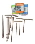 Tools - vintage augers and drill bits;   Woodworker magazines 1950 onwards
