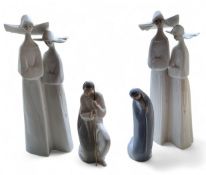 A Lladro model, San Jose, printed mark, model no. 4533,  boxed;   others, Virgin, model no. 4534,