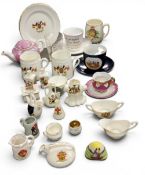 Crested and Commemorative - a pair of Sutherland 1914 For Freedom Cause mugs and side plates;