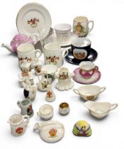 Crested and Commemorative - a pair of Sutherland 1914 For Freedom Cause mugs and side plates;