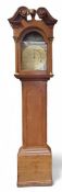 A George III oak longcase, the 31cm brass dial, with Roman numerals, subsidiary date and second