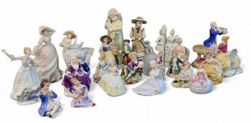 A Treasured Memories figure, A Mothers Love;   other figures, Leonardo;  etc