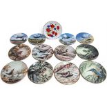 A set of four Heroes of the Sky plates, Stirling Home Run, Spitfire Coming Home, Lancaster Low
