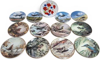 A set of four Heroes of the Sky plates, Stirling Home Run, Spitfire Coming Home, Lancaster Low