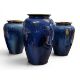 A Bourne Denby Danesby Ware Electric Blue pattern ovoid vase, 27cm high, printed mark;   a similar - Image 1 of 3