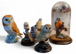 A Beswick owl, model no.1046;   Border Fine Art Silent Sanctuary, SOC1;   Country Artists owl;