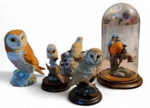 A Beswick owl, model no.1046;   Border Fine Art Silent Sanctuary, SOC1;   Country Artists owl;