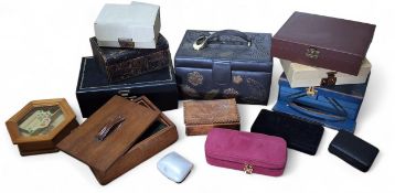 Vintage and later jewellery boxes; etc.