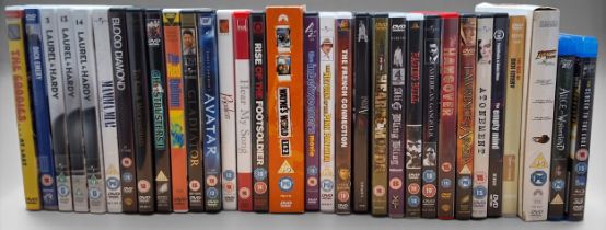 DVD's - Wayne's World 1 & 2 box set; Laurel & Hardy vols 3, 13 & 14; Indiana Jones The Adventure